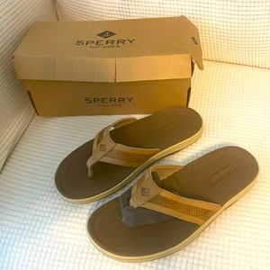 New with box Sperry Top-Slider Havasu Thong Linen 10m